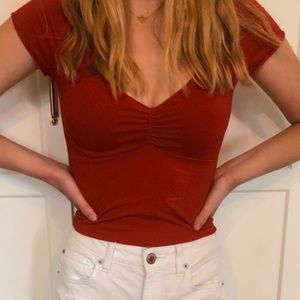 brandy melville red gina top